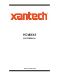 Xantech HD44C Switch User Manual