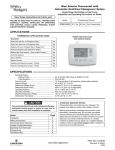 White Rodgers 1F85ST-0422 Thermostat User Manual