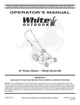 White Outdoor 500 Lawn Mower User Manual