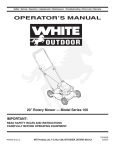 White Outdoor 100 Lawn Mower User Manual