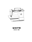 White 1240 Sewing Machine User Manual