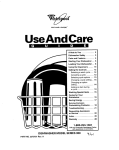 Whirlpool 900 Series Dishwasher User Manual