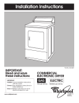 Whirlpool 8316557 Clothes Dryer User Manual