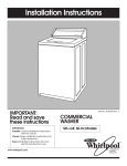 Whirlpool 8316243 Washer User Manual