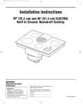 Whirlpool 8285116 Cooktop User Manual