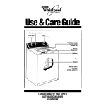Whirlpool 4LA6300XX Washer User Manual