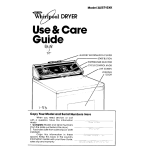 Whirlpool 3LE5710XK Clothes Dryer User Manual