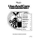 Whirlpool 3360461 Washer/Dryer User Manual