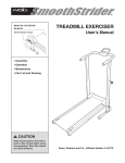 Weslo 831.291030 Treadmill User Manual