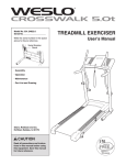 Weslo 831.24822.0 Treadmill User Manual