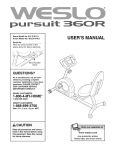 Weslo 831,21611,0 Home Gym User Manual