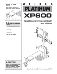 Weider 831.153990 Home Gym User Manual