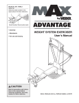 Weider 831.15392.3 Home Gym User Manual