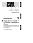 Weed Eater 530088954 Trimmer User Manual