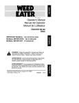 Weed Eater 530088756 Blower User Manual