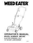 Weed Eater 186391 Lawn Mower User Manual