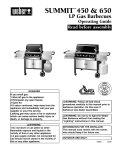 Weber 650 Griddle User Manual