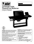 Weber 3500 Gas Grill User Manual