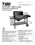 Weber 3000 Series Gas Grill User Manual