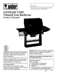 Weber 1500 Gas Grill User Manual