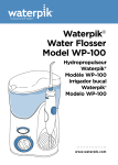 Waterpik Technologies WP-100 Tablet Accessory User Manual