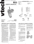 VTech 9116 Cordless Telephone User Manual