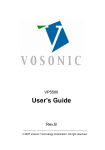 Vosonic VP5500 Digital Camera User Manual
