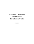Visioneer 5600 Scanner User Manual