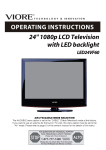 VIORE LED22VF60 Flat Panel Television User Manual