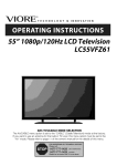 VIORE LC55 VFZ61 Flat Panel Television User Manual