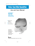 Vicks V3100 Humidifier User Manual