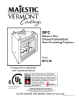 Vermont Casting 647 BFC Indoor Fireplace User Manual