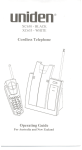 Uniden XC630 Cordless Telephone User Manual