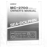 Uniden MC2700 Marine Radio User Manual
