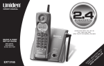 Uniden EXT3165 Cordless Telephone User Manual