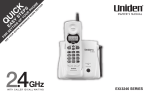 Uniden EXI3246 Series Cordless Telephone User Manual