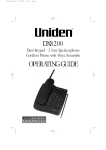 Uniden DX8200 Cordless Telephone User Manual