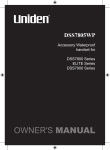 Uniden DSS 7805WP Cordless Telephone User Manual