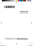 Uniden 260 Two-Way Radio User Manual