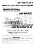 Ultra Start 440 Series Automobile Alarm User Manual