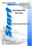 Ultra Start 2500 Automobile Alarm User Manual