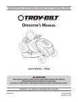 Troy-Bilt Pony Lawn Mower User Manual