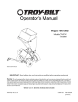 Troy-Bilt CS4210 Chipper User Manual