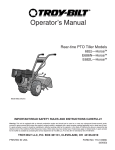 Troy-Bilt 682J, E686N, E682L Tiller User Manual