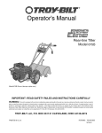 Troy-Bilt 675B Tiller User Manual