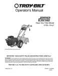 Troy-Bilt 675B-Pony Tiller User Manual