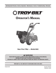 Troy-Bilt 664D-Pony Tiller User Manual