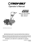 Troy-Bilt 644HMBRONCO Tiller User Manual