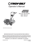 Troy-Bilt 643D, 643B Tiller User Manual