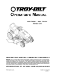 Troy-Bilt 604 Lawn Mower User Manual